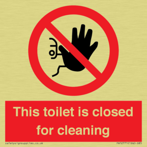 This toilet is closed for cleaning